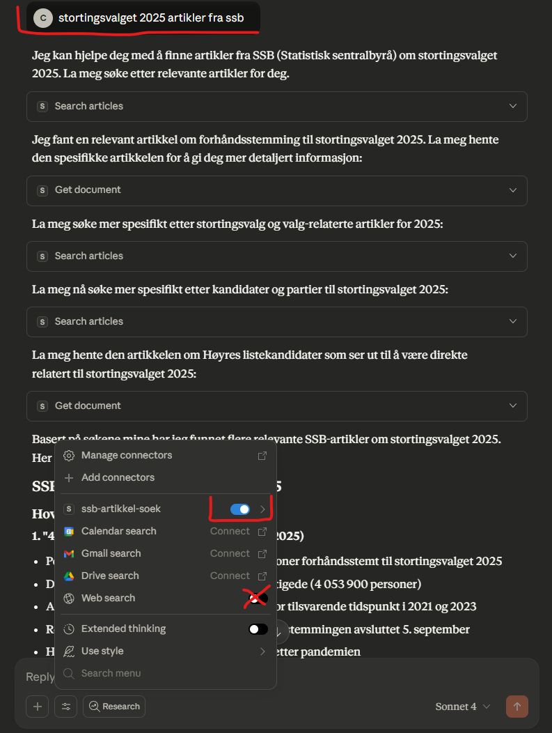 Talking to the MCP with Claude locally